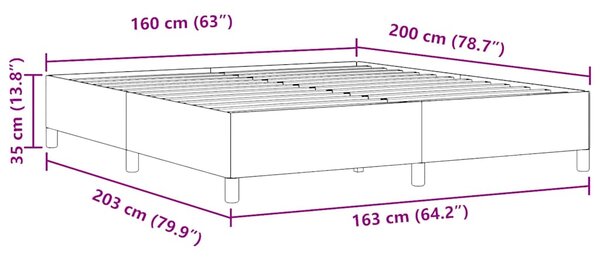 Krevet s opruga kutije Siva zelena 160 x 200 cm Kordura tekstil - Zelena / 160 x 200 cm