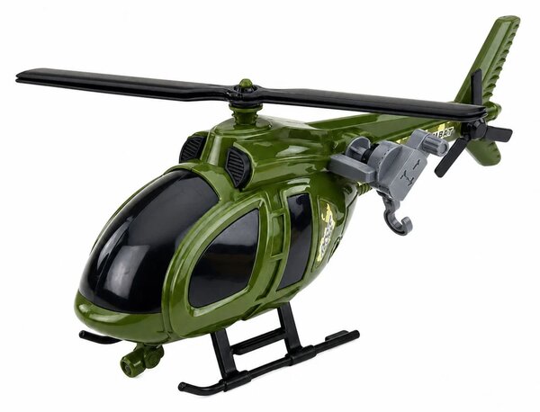 Vojni helikopter sa svjetlima kuke zvuči zeleno