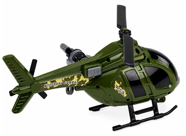 Vojni helikopter sa svjetlima kuke zvuči zeleno