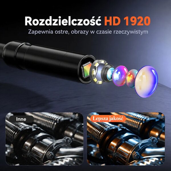 Žičana endoskopska inspekcijska kamera s 8 LED dioda LCD 4,3'' IP67