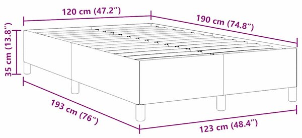 Krevet s opruga kutije Krem 120 x 190 cm Kordura tekstil - Krem / 120 x 190 cm