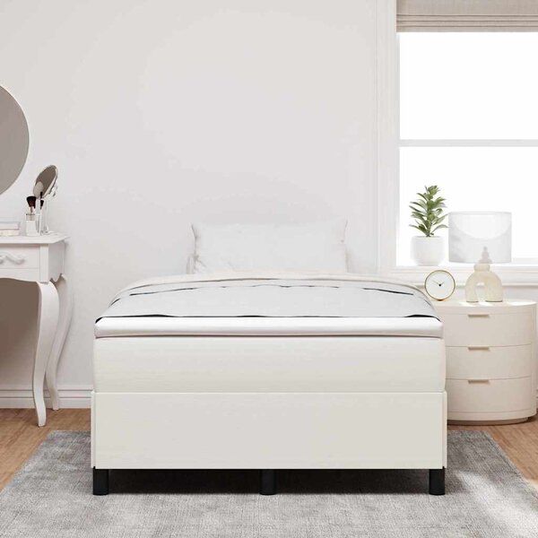 Krevet s opruga kutije Krem 120 x 190 cm Kordura tekstil - Krem / 120 x 190 cm
