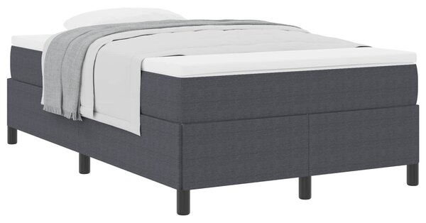 Krevet s opruga kutije Tamnosiva 120 x 190 cm Kordura tekstil - Siva / 120 x 190 cm