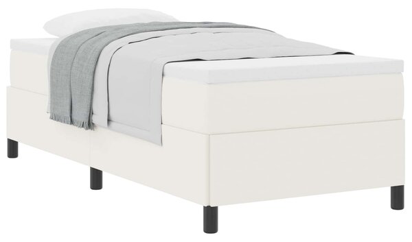 Krevet s opruga kutije Krem 100 x 200 cm Kordura tekstil - Krem / 100 x 200 cm