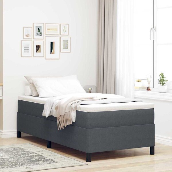 Krevet s opruga kutije Tamno siva 80 x 200 cm Kordura tekstil - Siva / 80 x 200 cm