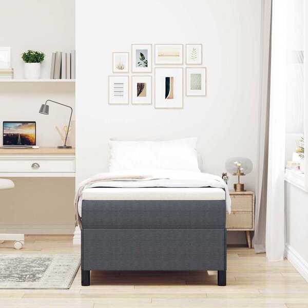 Krevet s opruga kutije Tamno siva 80 x 200 cm Kordura tekstil - Siva / 80 x 200 cm