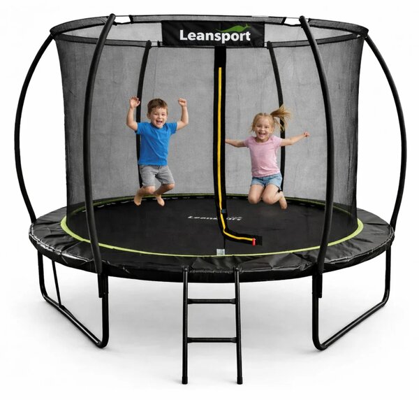 Vrtni trampolin LEAN s unutarnjom mrežom crno-zeleni 305 cm 10 stopa