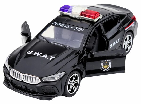 SWAT specijalna jedinica, otvaranje vrata automobila, svjetla za vožnju, zvukovi, crno