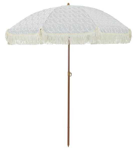 Suncobran za plažu Siva i bijela 160 x 160 x 196 cm - Siva / 160 x 160 x 196 cm