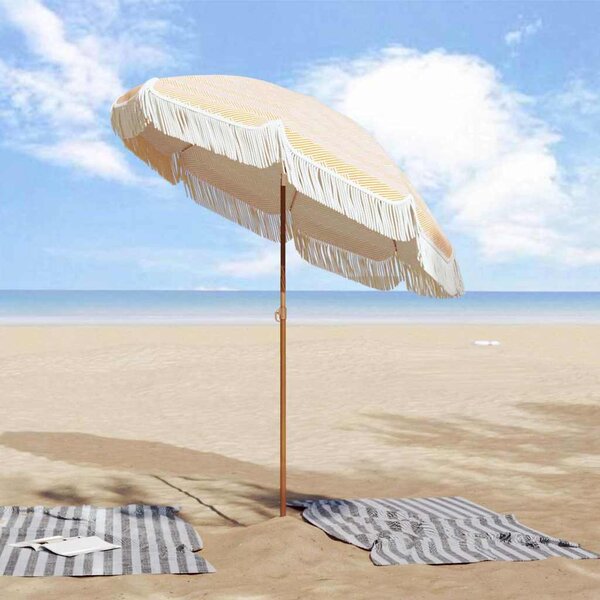 Suncobran za plažu Žuta i bijela 160 x 160 x 196 cm - Žuta / 160 x 160 x 196 cm
