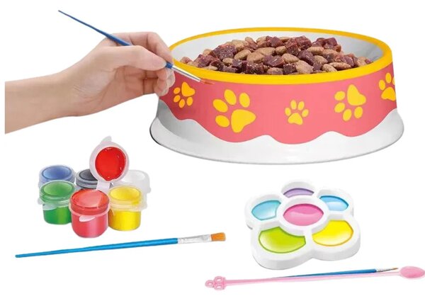 DIY set za slikanje zdjele za mačku, 6 komada