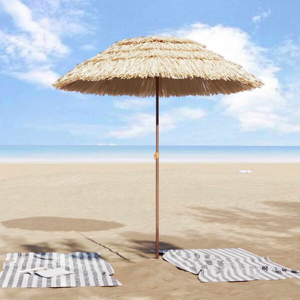Suncobran za plažu Prirodna 160 x 160 x 196 cm - Smeđa / 160 x 160 x 196 cm
