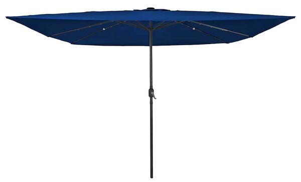 Vrtni suncobran S LED lampica Azurnoplava 295 x 295 x 245 cm - Plava / 295 x 295 x 245 cm