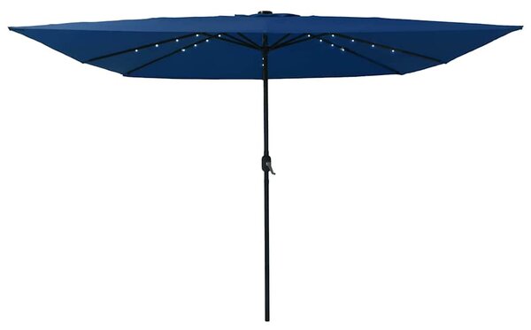 Vrtni suncobran S LED lampica Azurnoplava 295 x 295 x 245 cm - Plava / 295 x 295 x 245 cm