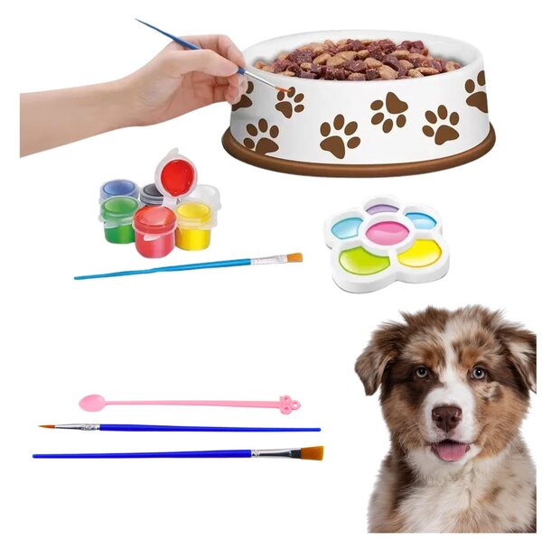 DIY set za slikanje zdjelice za psa, 6 komada