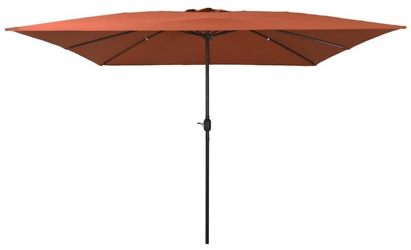 Vrtni suncobran Terakota 295 x 295 x 245 cm Poliester i čelik - Cinober / 295 x 295 x 245 cm