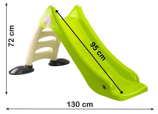 Vrtni tobogan za djecu s ljestvama s 3 stepenice, limeta 130 cm, 424