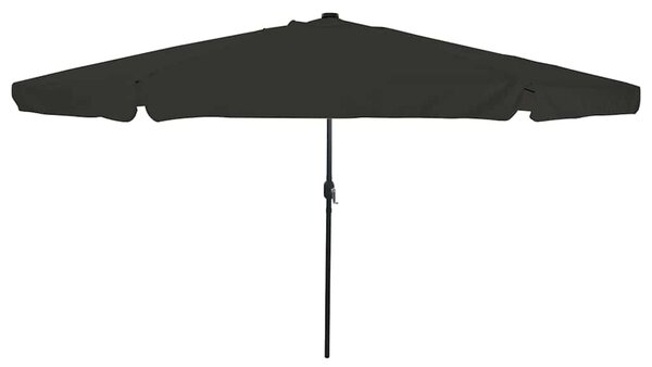 Vrtni suncobran S LED lampica Crna 395 x 395 x 245 cm Poliester - Crna / 395 x 395 x 245 cm