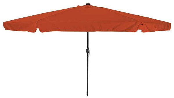 Vrtni suncobran Terakota 395 x 395 x 245 cm Poliester - Cinober / 395 x 395 x 245 cm