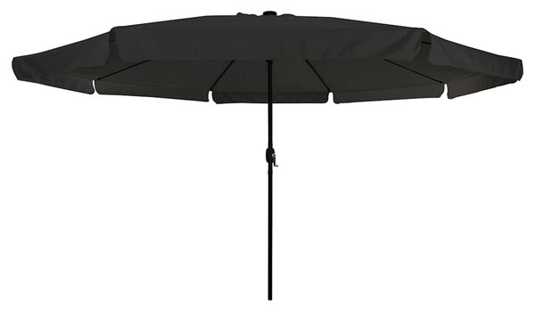 Vrtni suncobran S LED lampica Crna 395 x 395 x 245 cm Poliester - Crna / 395 x 395 x 245 cm