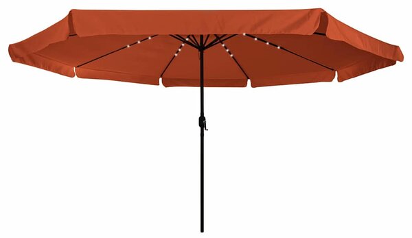 Vrtni suncobran Terakota 395 x 395 x 245 cm Poliester - Cinober / 395 x 395 x 245 cm