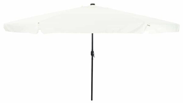 Vrtni suncobran Pijesak i antracit 395 x 395 x 245 cm Poliester - Bijela / 395 x 395 x 245 cm