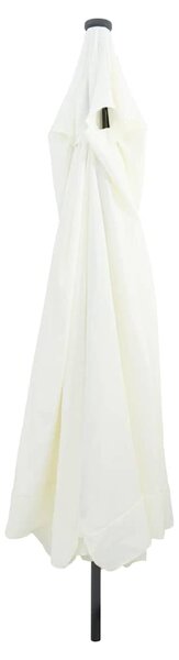 Vrtni suncobran Pijesak i antracit 395 x 395 x 245 cm Poliester - Bijela / 395 x 395 x 245 cm