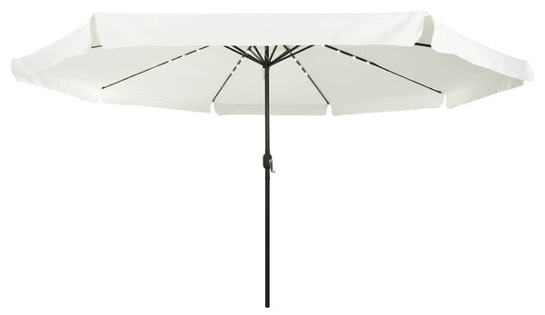 Vrtni suncobran Pijesak i antracit 395 x 395 x 245 cm Poliester - Bijela / 395 x 395 x 245 cm