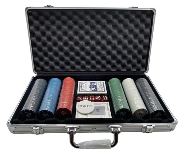Poker set, aluminijska kutija, 500 žetona