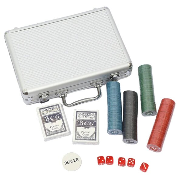 Poker set, aluminijska kutija, 500 žetona