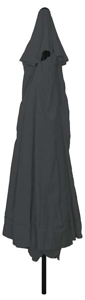Vrtni suncobran Antracit 394 x 394 x 248 cm Poliester i čelik - Antracit / 394 x 394 x 248 cm