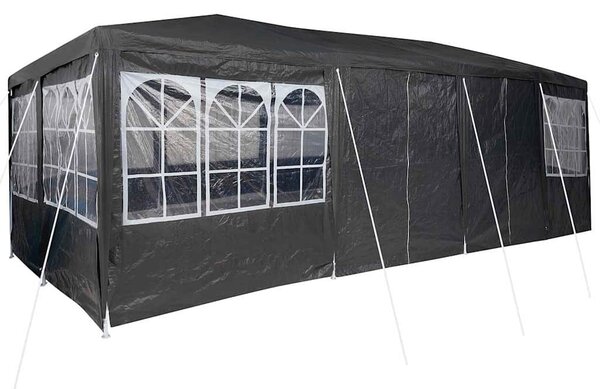 Šator za zabave Antracit 800 x 400 x 266 cm Polietilen - Antracit / 800 x 400 x 266 cm