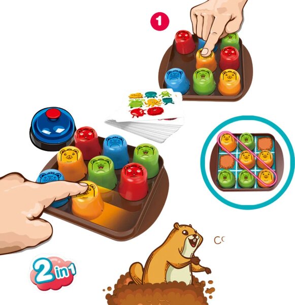 2u1 Mole Maze Skill Game Brzi šalice Križić-kružić
