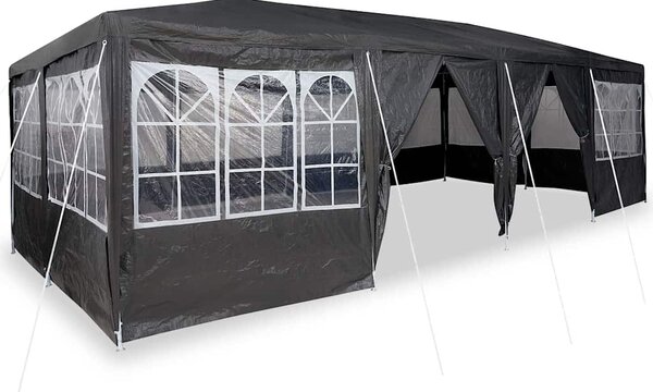 Šator za zabave Antracit 800 x 400 x 266 cm Polietilen - Antracit / 800 x 400 x 266 cm