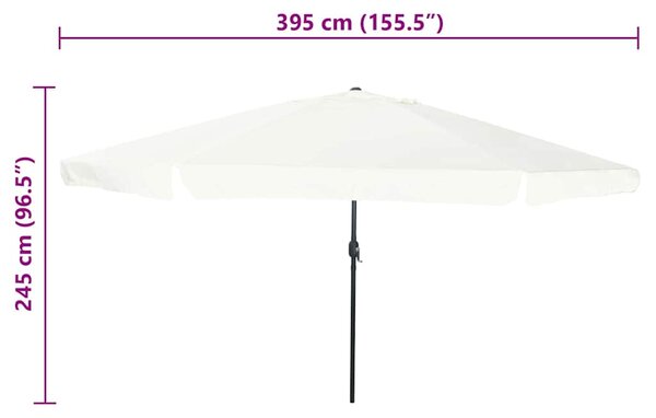 Vrtni suncobran Pijesak 394 x 394 x 248 cm Poliester i čelik - Smeđa / 394 x 394 x 248 cm