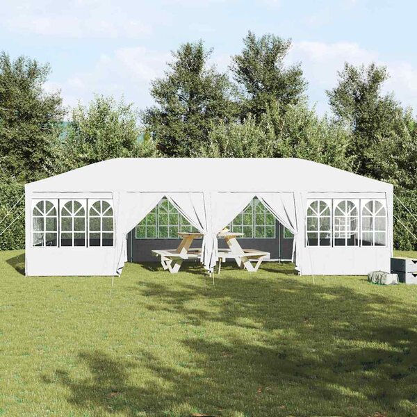 Šator za zabave Bijelo 800 x 400 x 266 cm Polietilen - Bijela / 800 x 400 x 266 cm