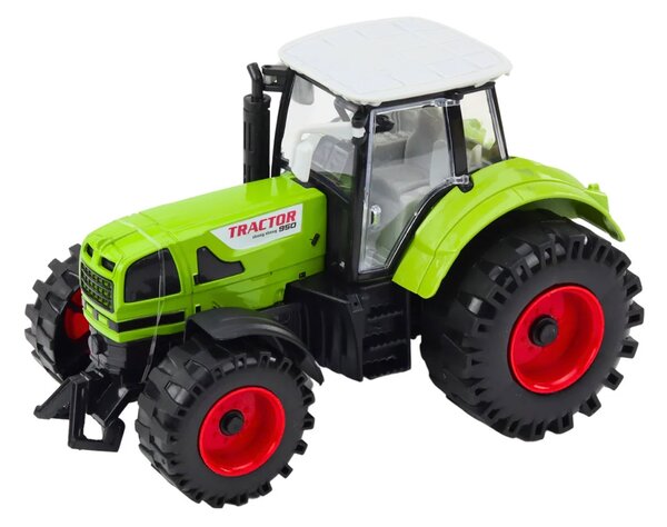 Traktor s prikolicom, frikcioni pogon, otvarajuća hauba, vrata, zelena