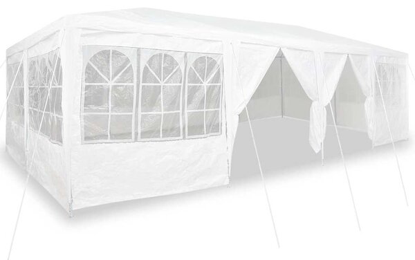 Šator za zabave Bijelo 800 x 400 x 266 cm Polietilen - Bijela / 800 x 400 x 266 cm