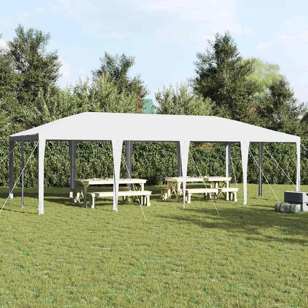 Šator za zabave Bijelo 800 x 400 x 266 cm Polietilen i čelik - Bijela / 800 x 400 x 266 cm