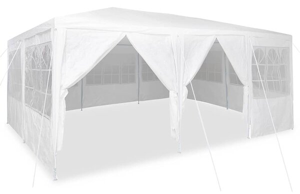Šator za zabave Bijelo 600 x 400 x 266 cm Polietilen - Bijela / 600 x 400 x 266 cm