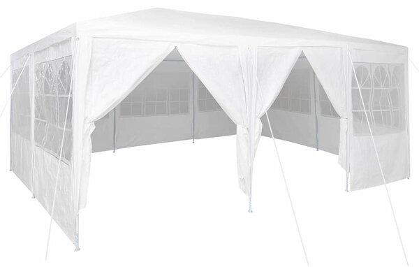 Šator za zabave Bijelo 600 x 400 x 266 cm Polietilen - Bijela / 600 x 400 x 266 cm