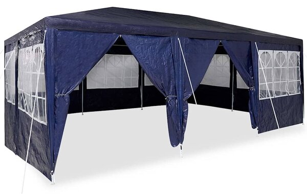 Šator za zabave Plava 600 x 400 x 266 cm Polietilen - Plava / 600 x 400 x 266 cm