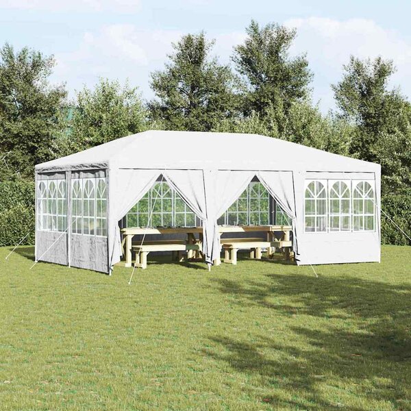 Šator za zabave Bijelo 600 x 400 x 266 cm Polietilen - Bijela / 600 x 400 x 266 cm