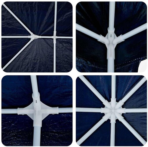 Šator za zabave Plava 400 x 400 x 266 cm Polietilen - Plava / 400 x 400 x 266 cm