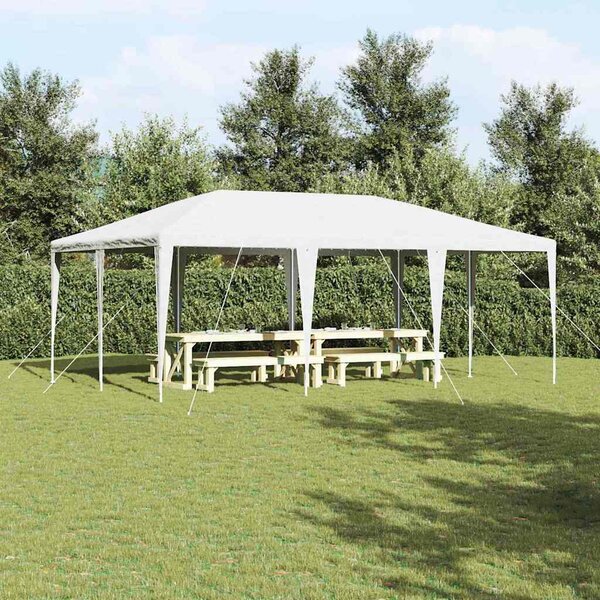 Šator za zabave Bijelo 600 x 400 x 266 cm Polietilen i čelik - Bijela / 600 x 400 x 266 cm