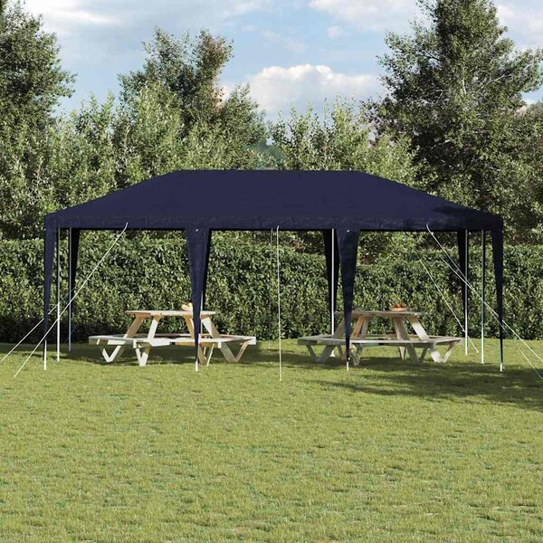 Šator za zabave Plava 600 x 400 x 266 cm Polietilen i čelik - Plava / 600 x 400 x 266 cm