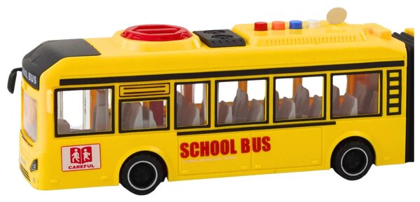 Zglobni školski autobus Otvaranje vrata Svjetla Zvuci Žuto 1:16