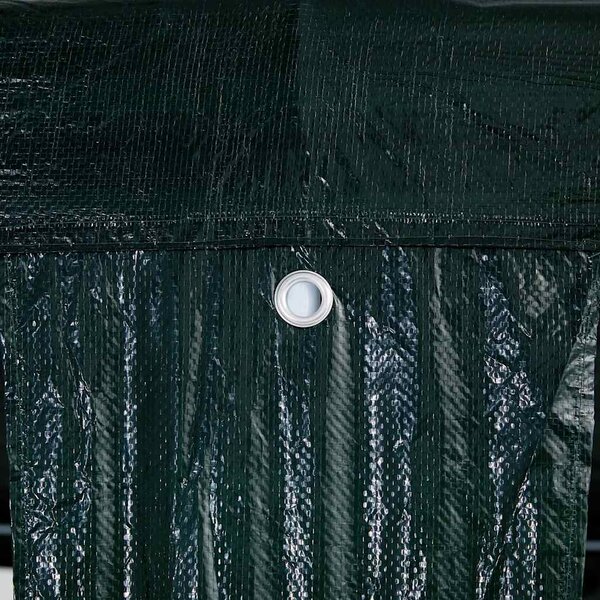Šator za zabave Zelena 400 x 400 x 266 cm Polietilen i čelik - Zelena / 400 x 400 x 266 cm