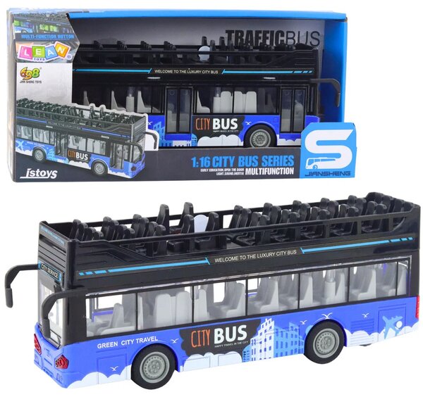 Gradski autobus na kat 1:16 Svjetla za vožnju zvuče plavo