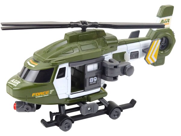 Svjetla i zvukovi nosila za kuke vojnog helikoptera, kaki 1:16